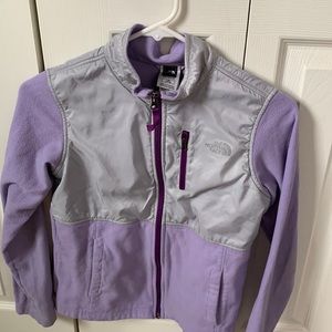 Youth Large purple north face zip up